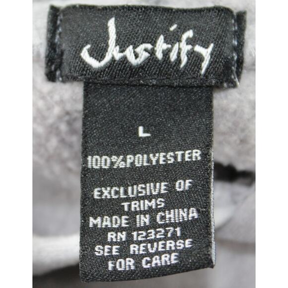 Justify Mon Cheri Tie Dye Cherry Hoodie Size L Gray Black Smiley Face Print - Picture 5 of 7